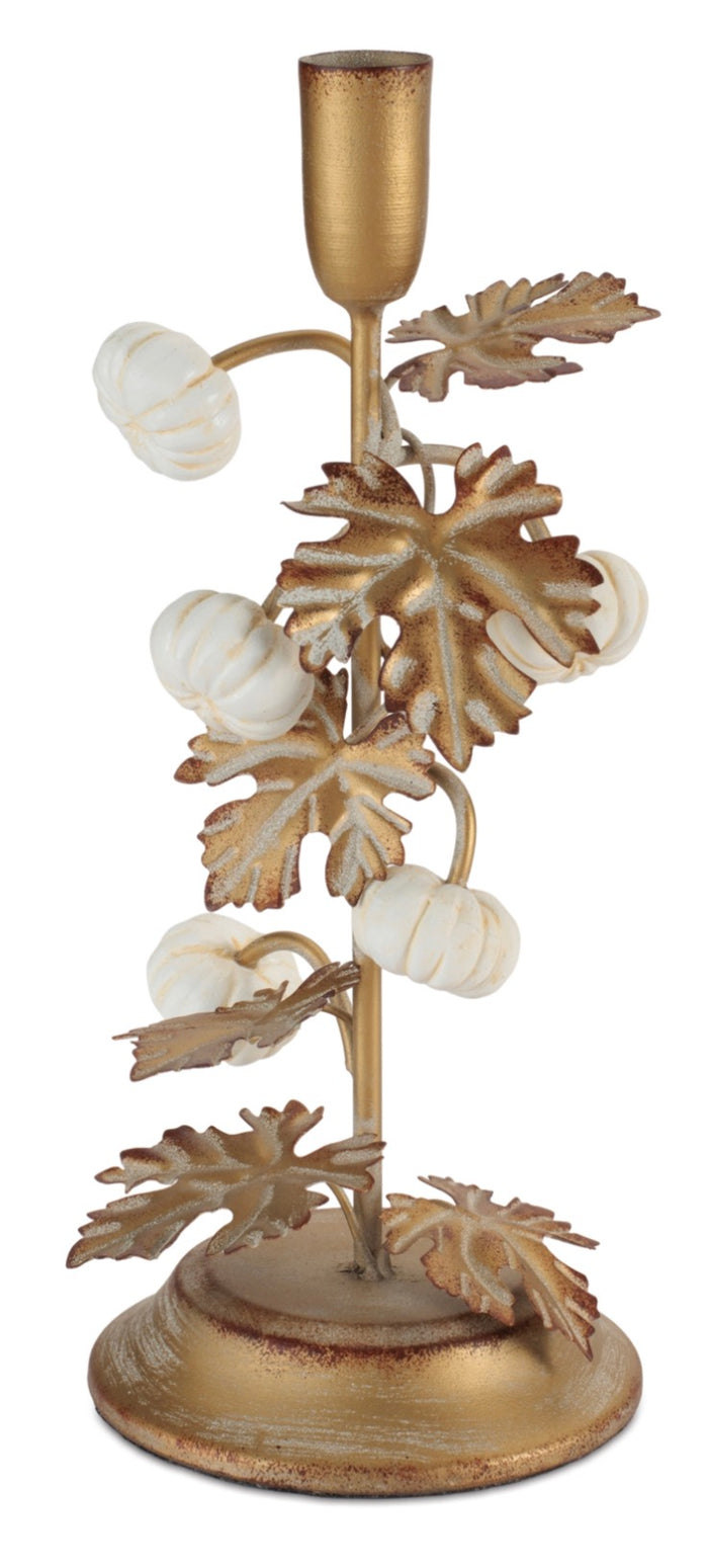 MINI PUMPKIN TAPER CANDLE HOLDER