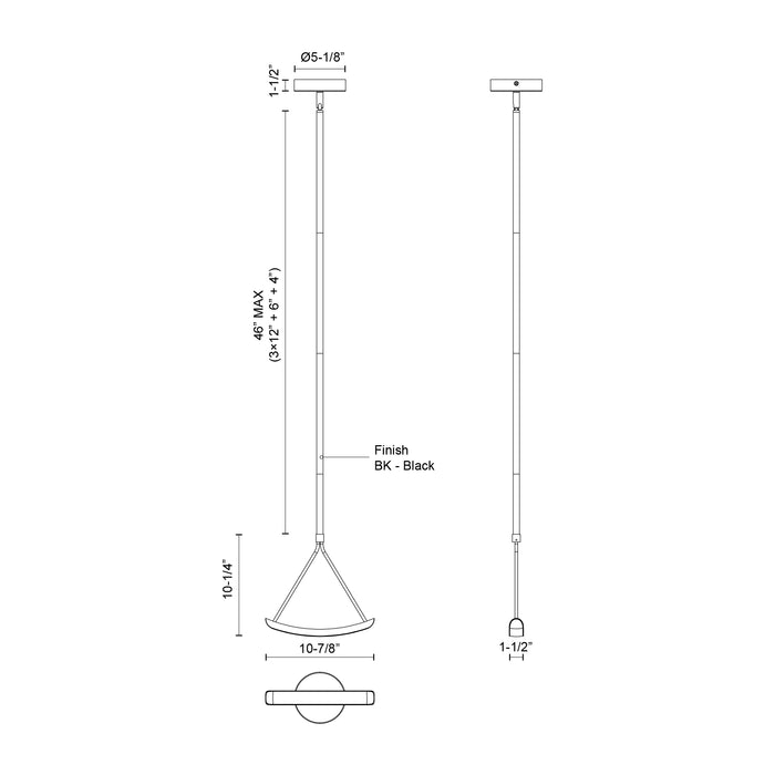 Mobil 11-in Aluminum Pendant