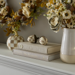 Mocha check acorns set of 2