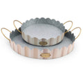 mocha stripe serving trays