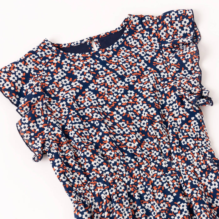 Mod Floral Ruffle Dress