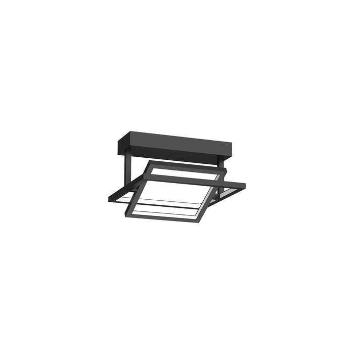 Mondrian 12-in Aluminum Semi-Flush Mount