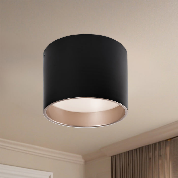 Mousinni 10-in Steel Flush Mount