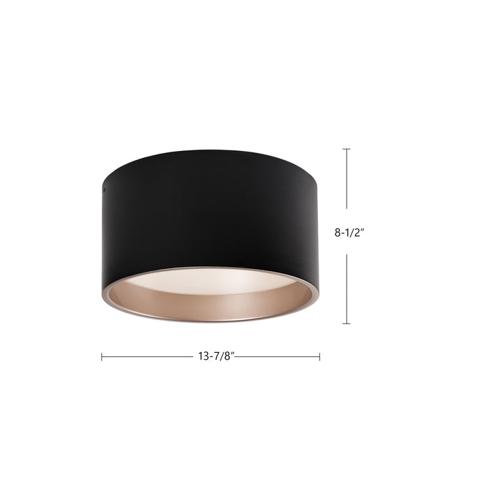 Mousinni 14-in Steel Flush Mount