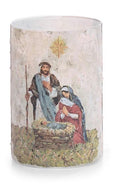 NATIVITY GLASS CANDLEHOLDER