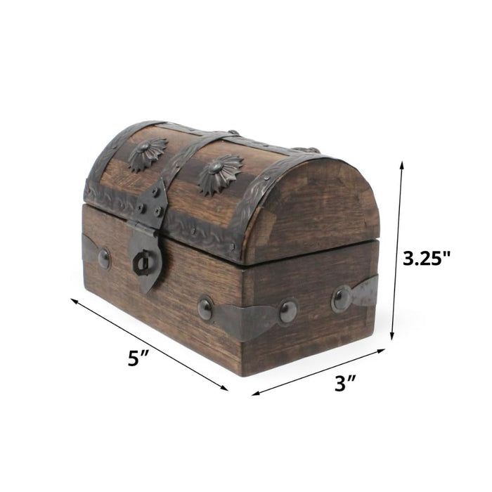 Nautical Cove Treasure Chest Keepsake and Jewelry Box Wood - Decorative Treasure Box