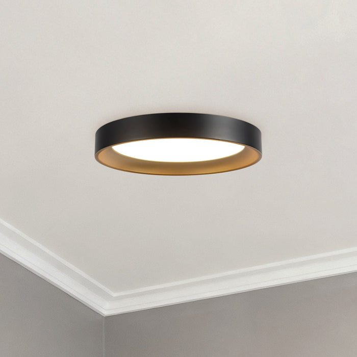 Nix 9-in Steel Flush Mount