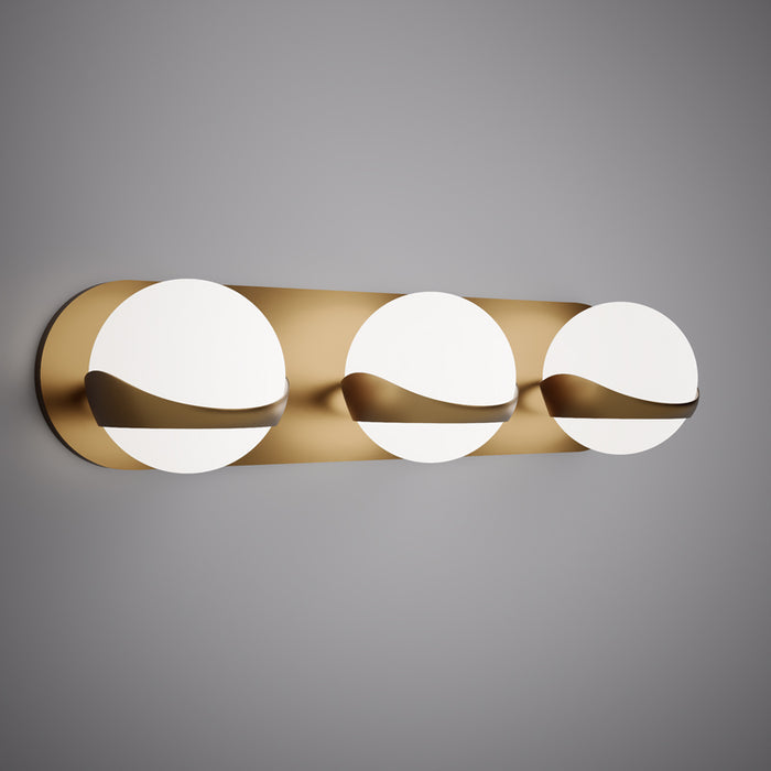 3 Lights Noa 3-light  Vanity light Aged brass  Dimmable 150W