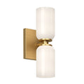 Brushed Gold/Glossy Opal Glass