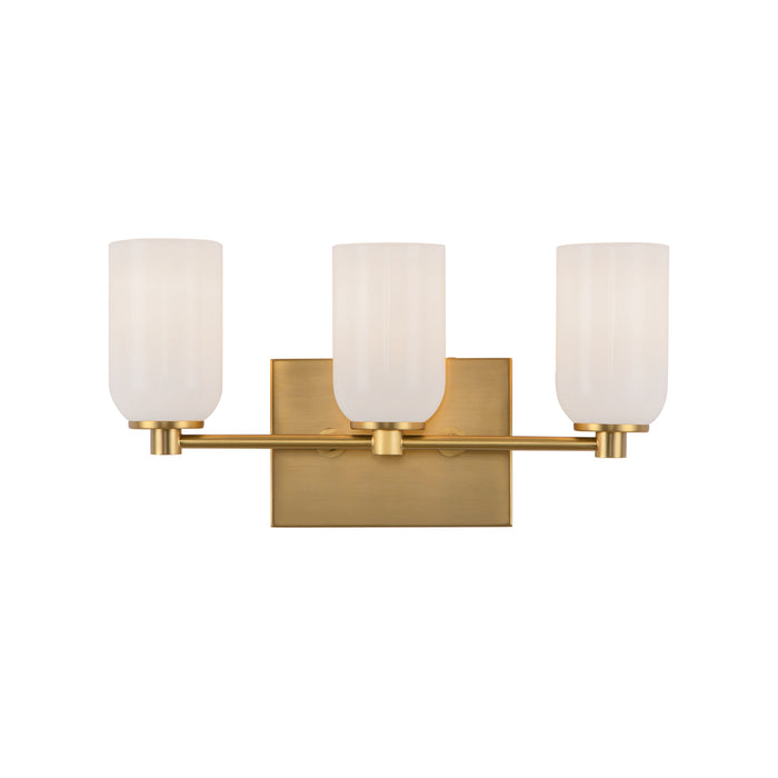 Brushed Gold/Glossy Opal Glass