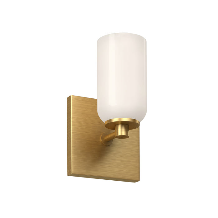Brushed Gold/Glossy Opal Glass
