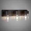 3 Lights Nora 3-light wall/vanity light Matte Black  Dimmable 180W