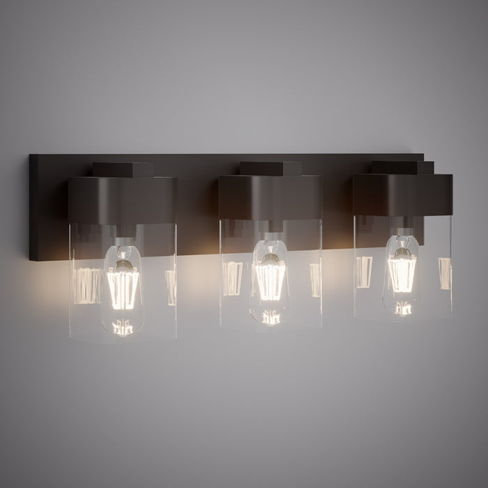 3 Lights Nora 3-light wall/vanity light Matte Black  Dimmable 180W