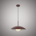 1 Lights Nordic Pendant  Burgundy Outside/Matte White Inside  Dimmable 60W