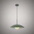 1 Lights Nordic Pendant Green Outside/Matte White Inside  Dimmable 60W
