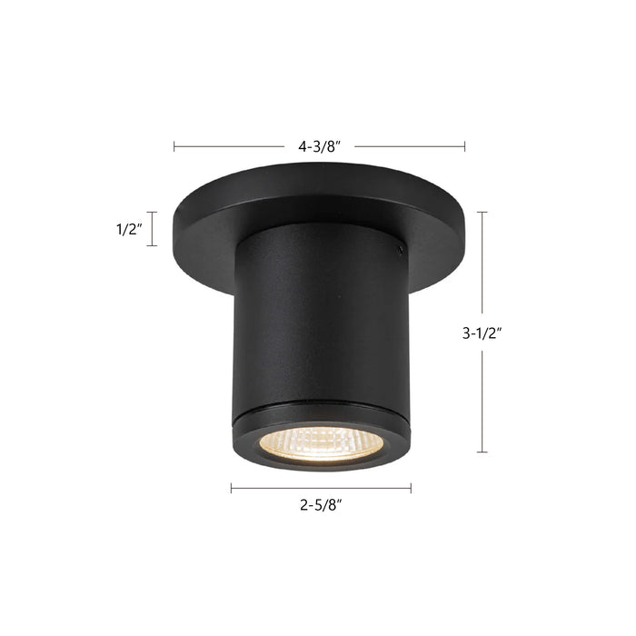 Nordic 3-in (2-in Dia.) Aluminum Outdoor Flush Mount