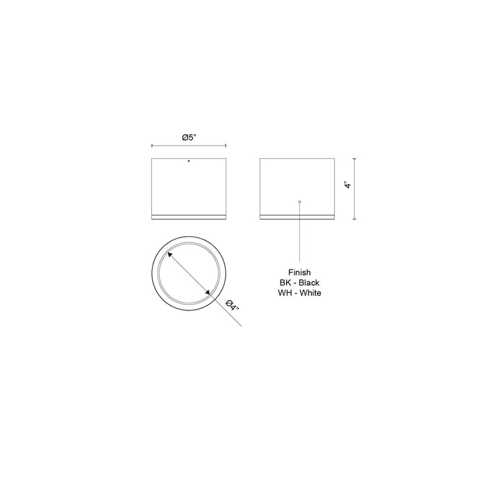 Nordic 4-in (5-in Dia.) Aluminum Outdoor Flush Mount