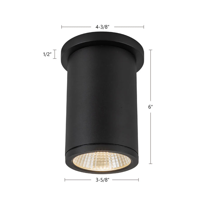Nordic 6-in (3-in Dia.) Aluminum Outdoor Flush Mount