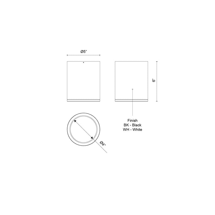Nordic 6-in (5-in Dia.) Aluminum Outdoor Flush Mount