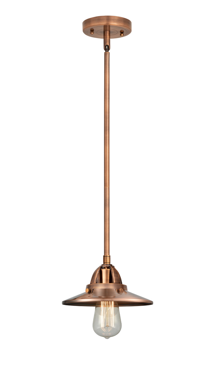 Nouveau 2 Mini Pendant Antique Copper Brass