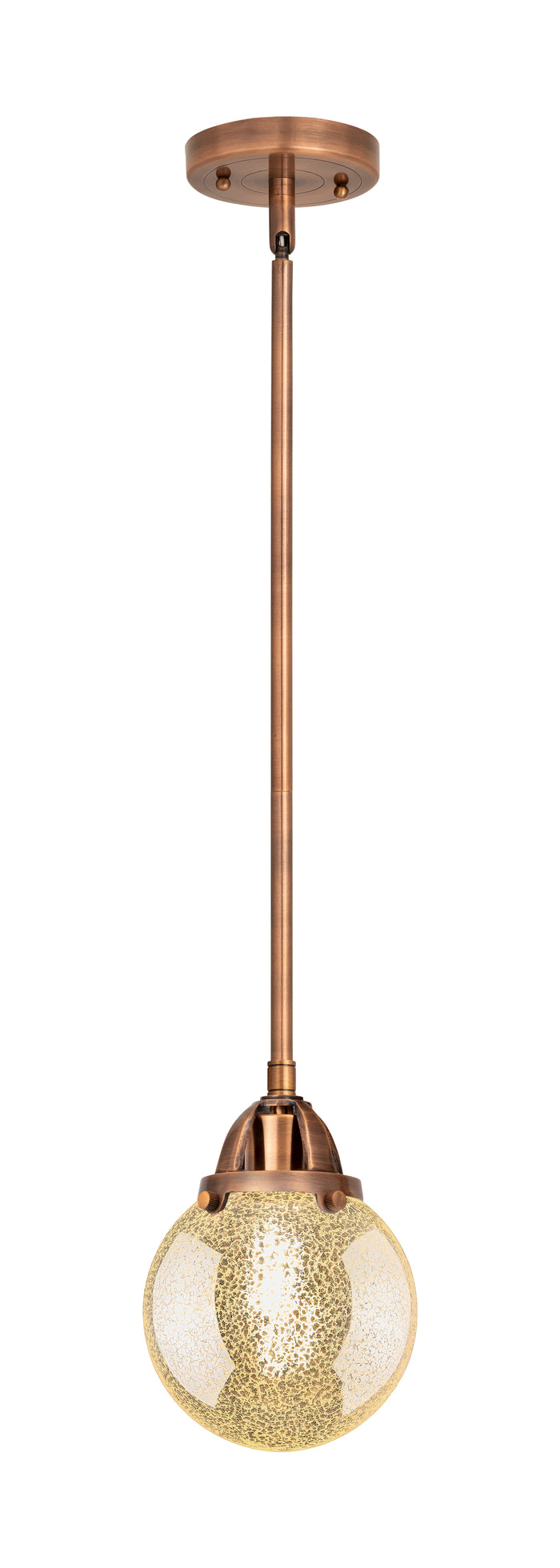 Nouveau 2 Mini Pendant Cast Brass Antique Copper