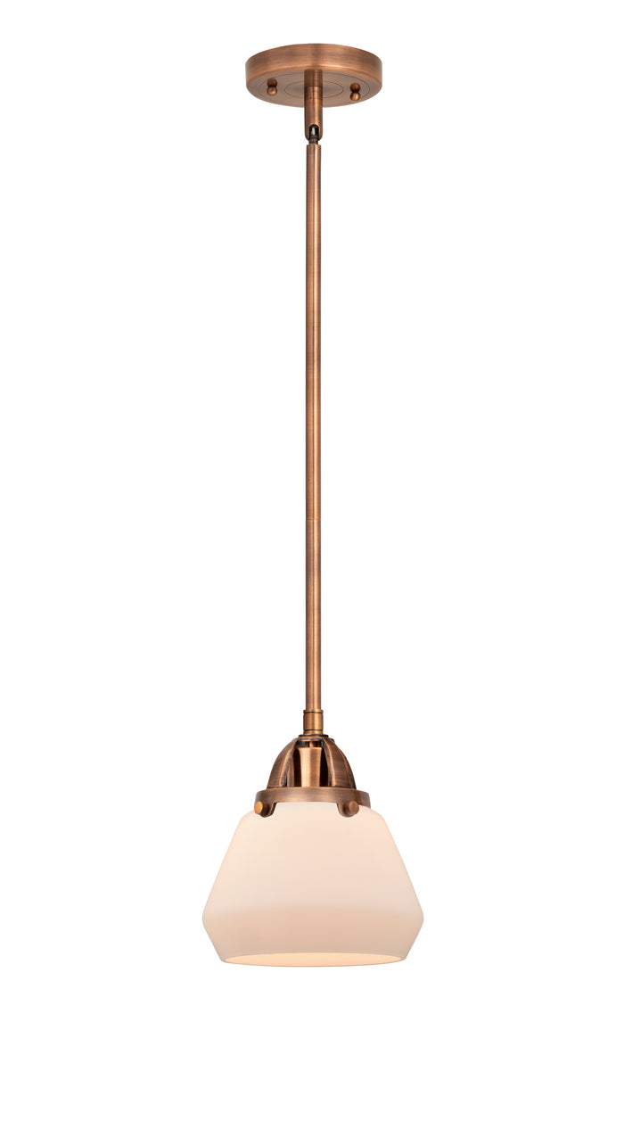 Nouveau 2 Mini Pendant Cast Brass Antique
