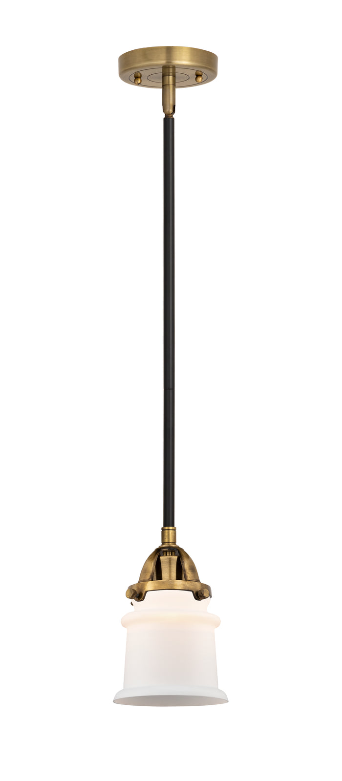 Nouveau 2 Mini Pendant Cast Brass Antique