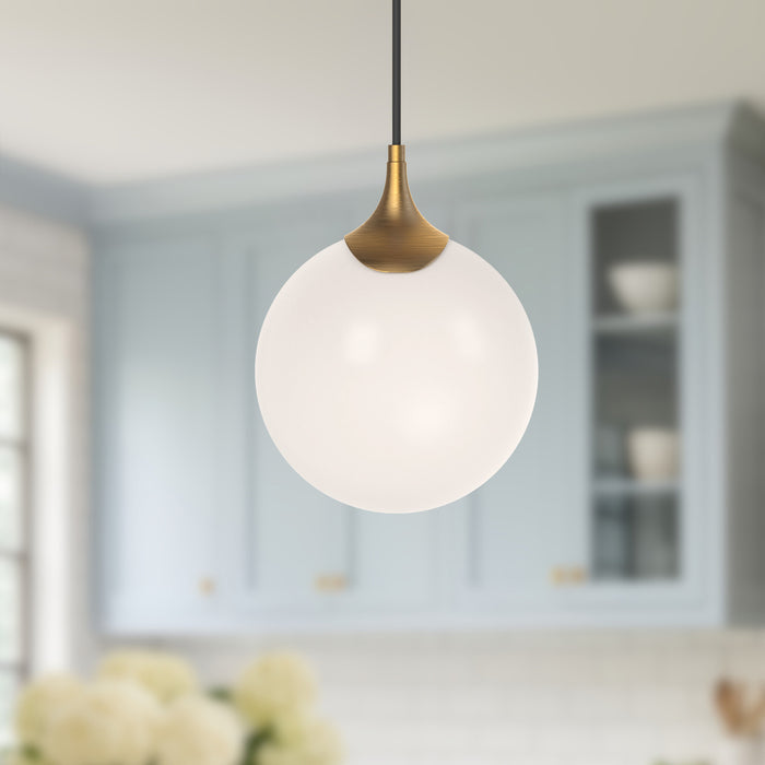 Nouveau 8-in Steel Pendant