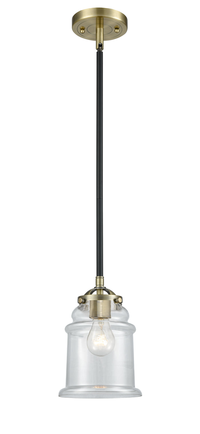 Nouveau Mini Pendant Black Antique Brass