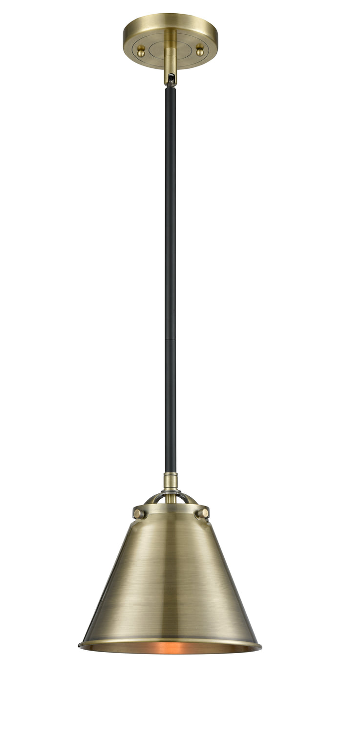 Nouveau Mini Pendant Black Antique Brass