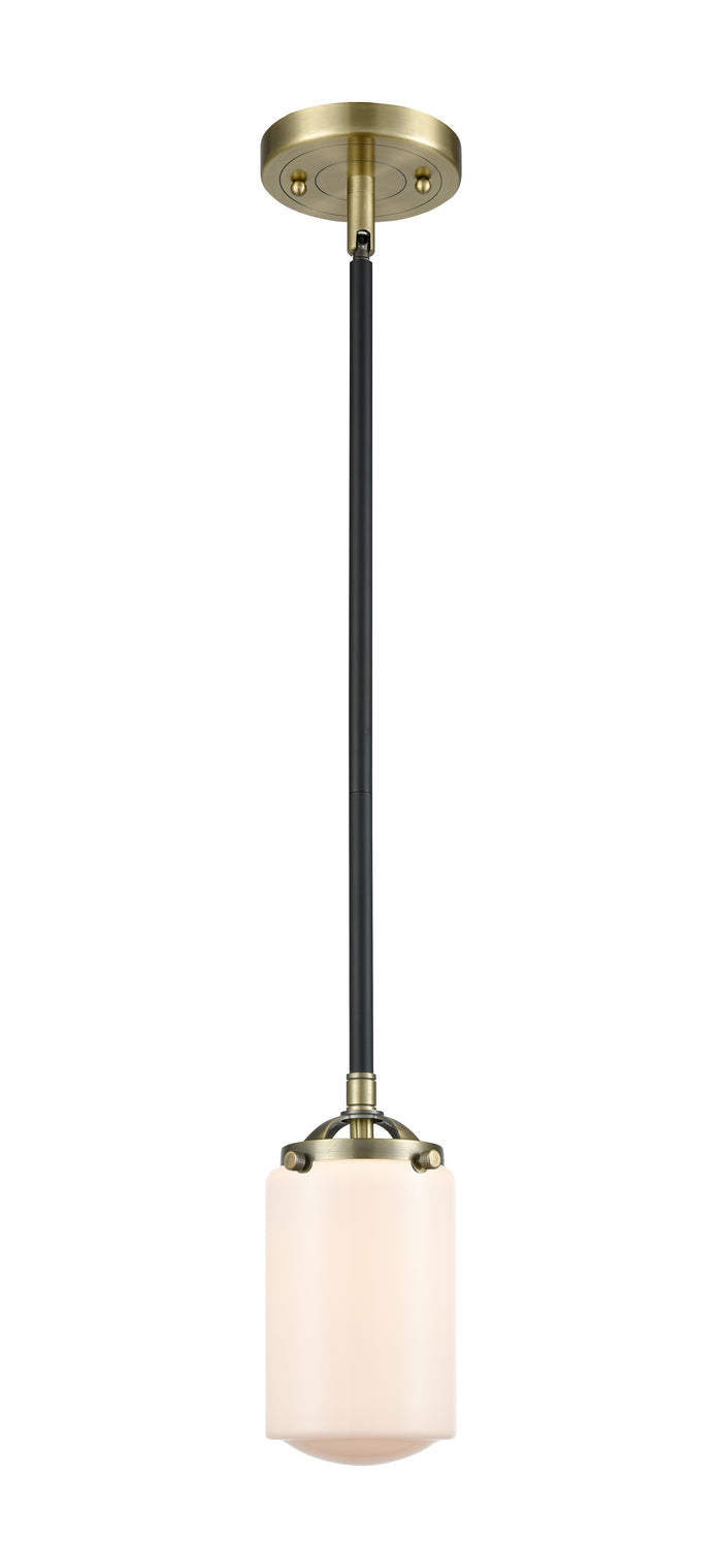 Nouveau Mini Pendant Black Antique Brass