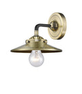 Nouveau Sconce Cast Brass Steel Glass