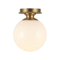 Brushed Gold/Glossy Opal Glass