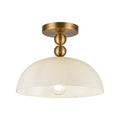 Brushed Gold/Glossy Opal Glass