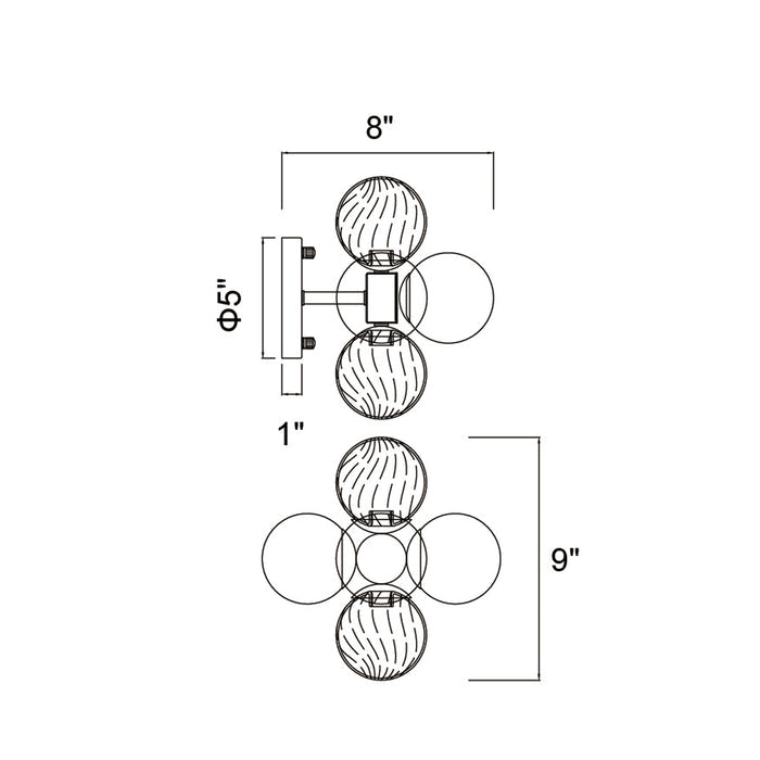 Pallocino Wall Lights Chrome 3 Lights