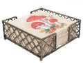 Paper Lunch Napkin Caddy Trellis Antique Brass