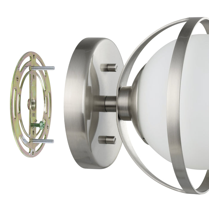 Parker 6-inch 1-light Brushed Nickel Vanity Light with Etched Opal Glass Shade