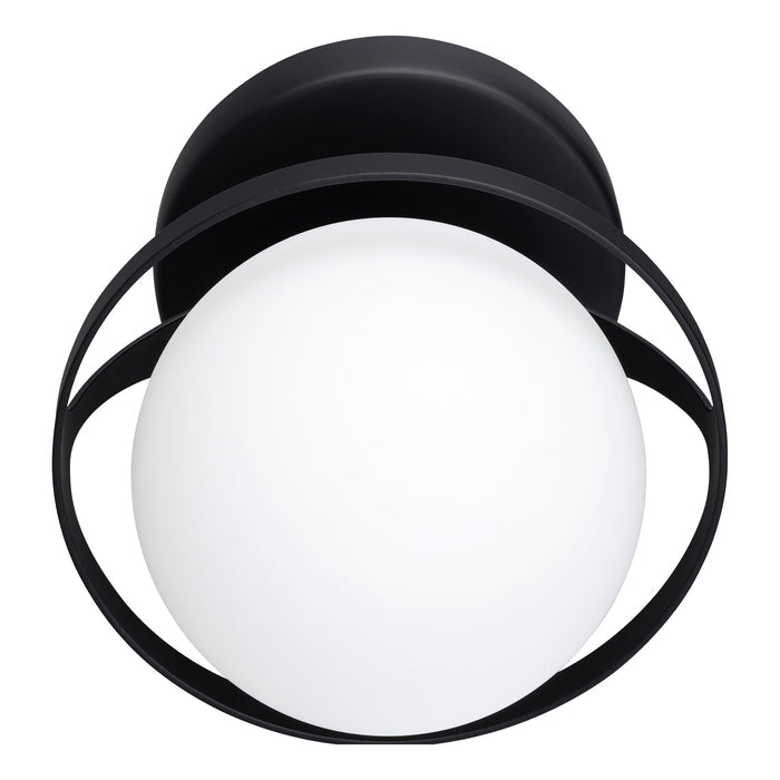 Parker 6-inch 1-light Matte Black Vanity Light with Etched Opal Glass Shade