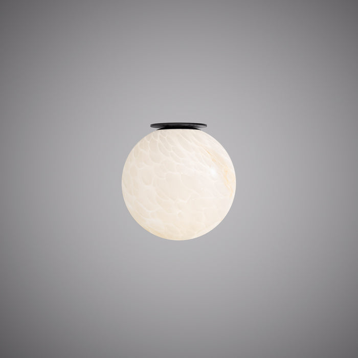 Pearl 7-inch Matte Black Dimmable Flush Mount Ceiling Light
