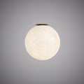Pearl 9-inch Aged Brass Dimmable Flush Mount Ceiling Light
