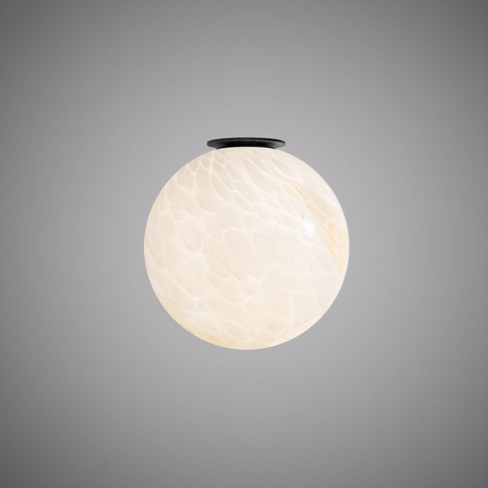 Pearl 9-inch Matte Black Dimmable Flush Mount Ceiling Light