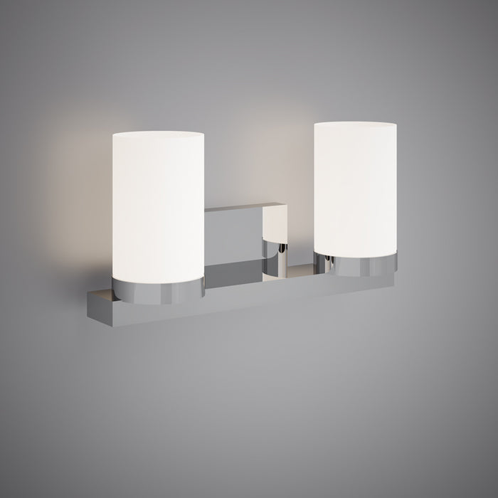 2 Lights Peony 14-in Vanity Light Chrome  Dimmable 120W