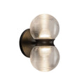 Black/Clear Ribbed Glass