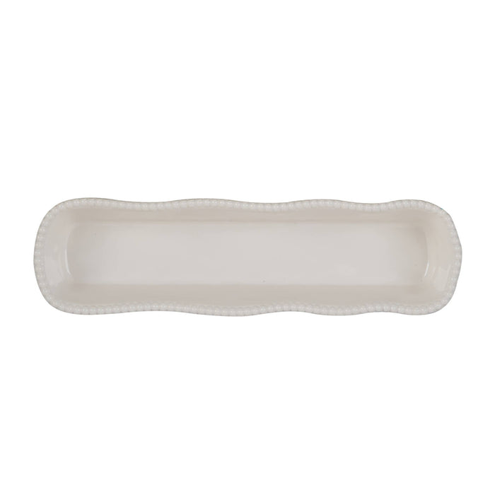 Perlette Cream - HW Melamine Cracker Tray 12.875in x 3.5in