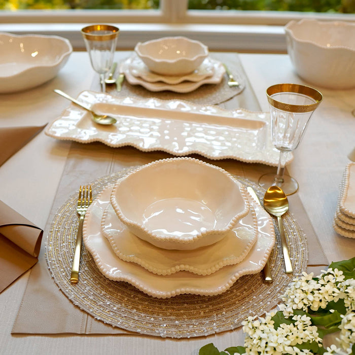 Perlette Cream Melamine All Purpose Bowl 7.5 in  x 2 in