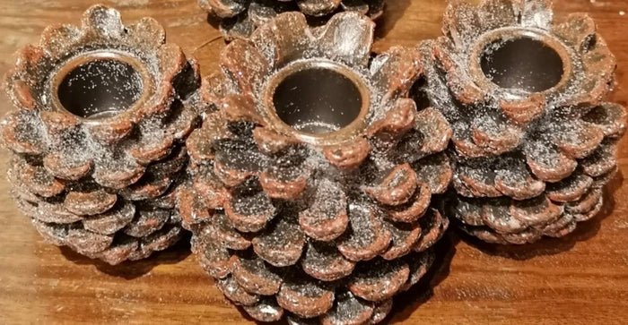 Pine Cone Taper Holders