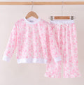 Pink floral pants set