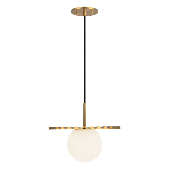 Plume 12-in Steel Pendant