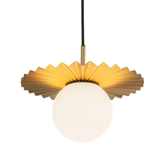 Plume 12-in Steel Pendant