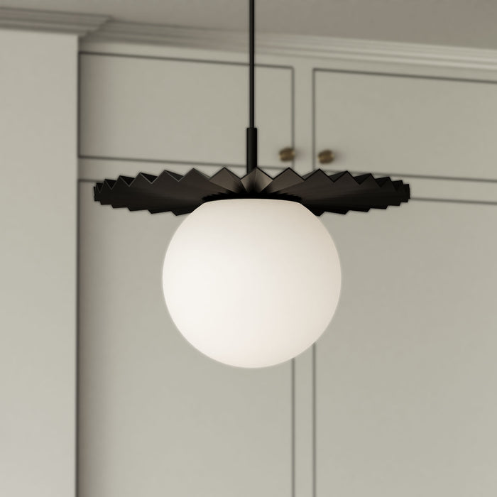 Plume 14-in Steel Pendant